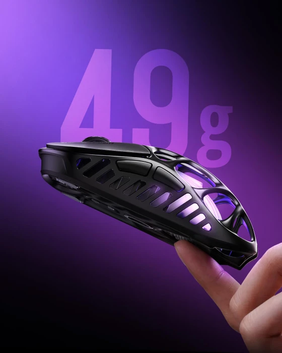 GravaStar Mercury X Pro 8KHz Wireless Gaming Mouse, Interstellar Silver, USB/Bluetooth