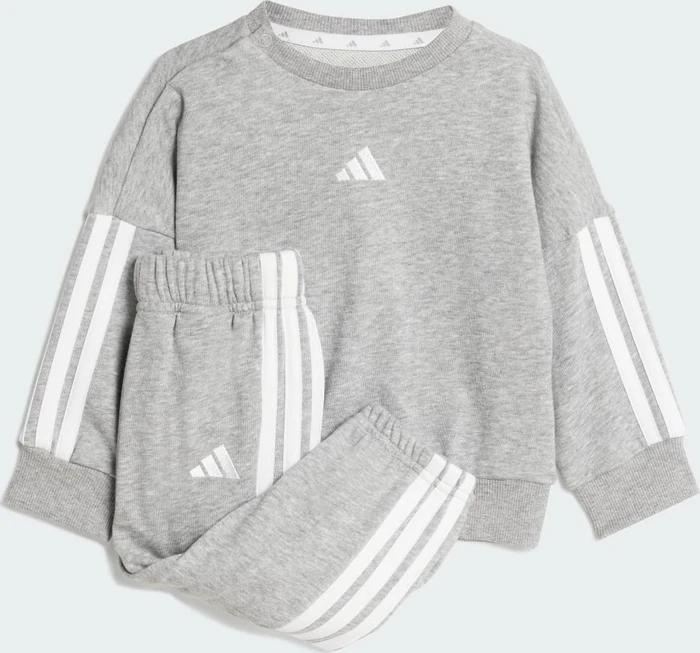 adidas Essentials Trainingsanzug medium grey heather/white (Junior)