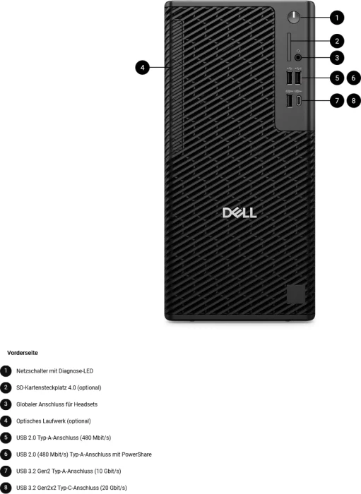 Dell Pro Precision 7 T1 Desktop PW7T1260, Core Ultra 7 265, 32GB RAM, 1TB SSD, Windows 11 Pro
