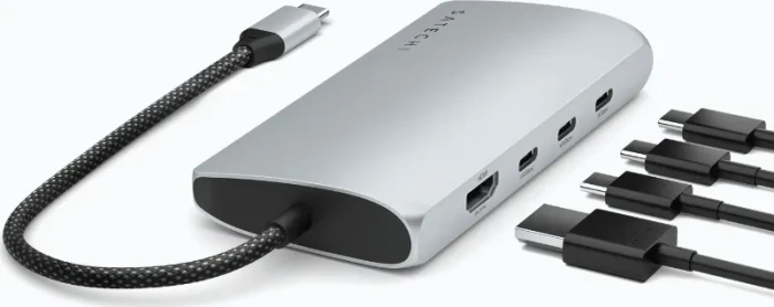 Satechi 8-in-1 Multiport Adapter, silber, USB4 [Stecker]