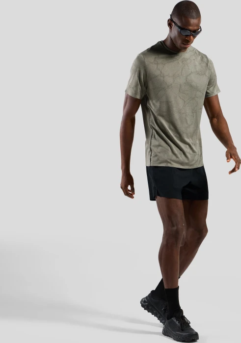 Odlo Zeroweight Engineered Chill-Tec Laufshirt kurzarm agate gray melange (Herren)