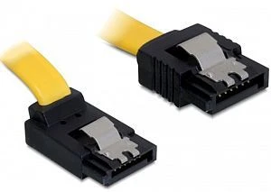 DeLOCK SATA 6Gb/s Kabel gelb 0.5m, oben/gerade