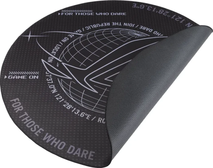 ASUS ROG Cosmic Mat Bodenschutzmatte, Motiv/weiß/schwarz, rund