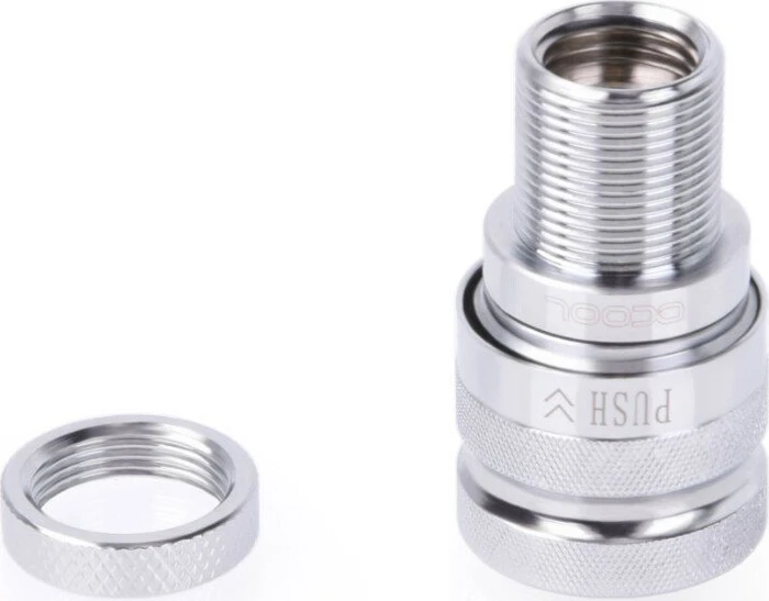 Alphacool Eiszapfen G1/4" Schnellverschluss Kupplung mit Schottverschraubung, chrome
