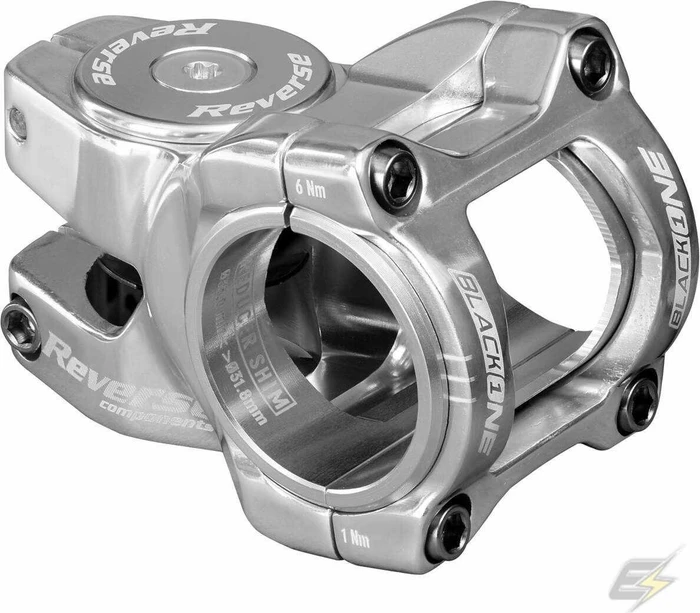 Reverse Black One D-2 Titan 31.8mm-35mm/1 1/8" +8° Vorbau 35mm silber