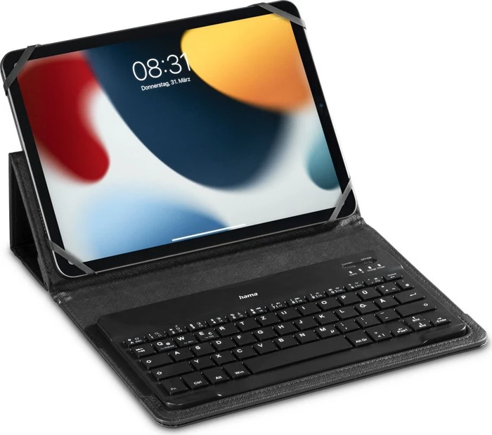 Hama KEY4ALL X3100 Tastatur mit Tablet-Tasche, schwarz, Bluetooth, DE