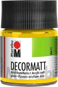 Marabu Decormatt Acryl Acrylfarbe, gelb, 50ml