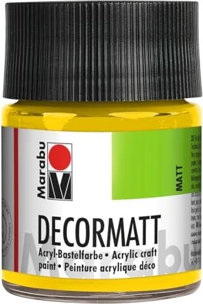 Marabu Decormatt Acryl Acrylfarbe, gelb, 50ml