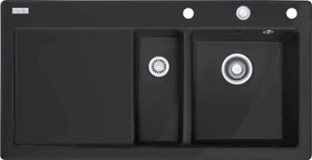 Franke Mythos MTK 651-100 Einbau Becken rechts mit Ablauffernbedienung onyx