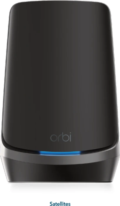 Netgear Orbi Wi-Fi 6E, 960 Serie RBKE963B, AXE11000, schwarz, Router und 2x Repeater Set, 3er-Bundle