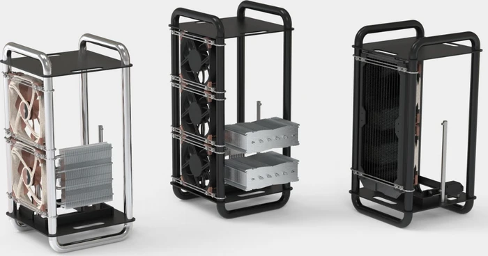 Streacom DA6 Open Frame, schwarz, Mini-ITX
