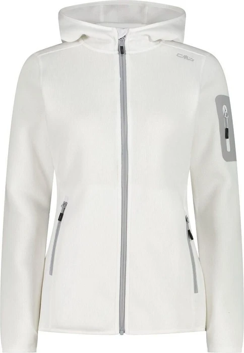 CMP Knit Tech Fleece Hoody Jacke weiß (Damen)