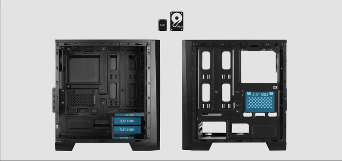 AeroCool Cylon Mini, schwarz, Acrylfenster