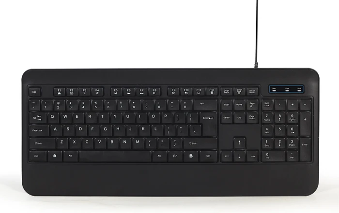 Gembird Slim Rainbow Backlight Multimedia Keyboard, schwarz, USB, US