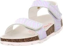Superfit Fussbettpantoffel Sandale hellgrün/rosa (Junior)