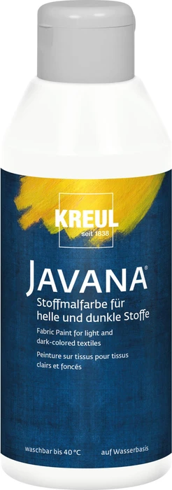 Kreul Javana Stoffmalfarbe für helle und dunkle Stoffe, weiß, 250ml