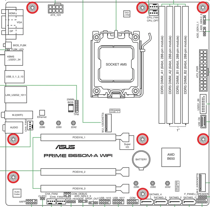 ASUS Prime B650M-A WIFI (AMD AM5)