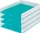 Leitz WOW Briefablage, A4, eisblau/weiß, 4er-Pack (53611051#4)