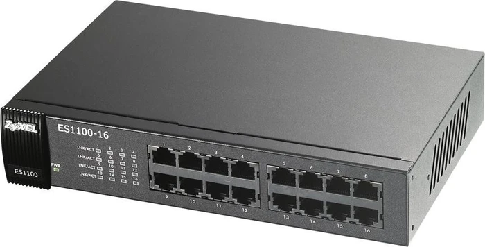 Zyxel ES1100 Desktop Switch, 16x RJ-45