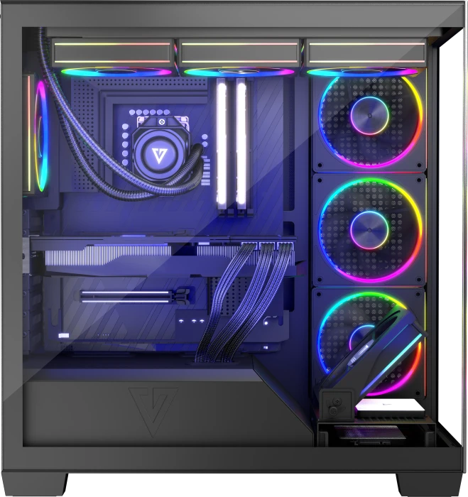 Modecom Volcano Stellar ARGB 8F Black, Glasfenster