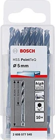 Bosch Professional HSS PointTeQ Spiralbohrer, 5x52x91mm, 10 Stück