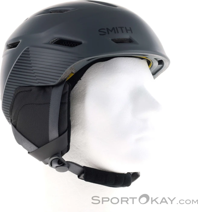 Smith Mission MIPS Helm matte slate stripes