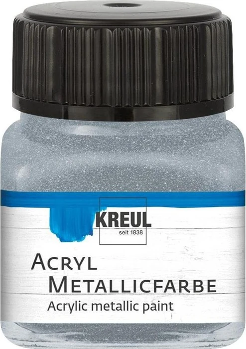 Kreul Acryl Metallicfarbe, silber, 20ml