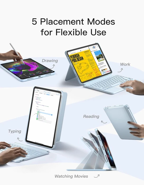 Inateck Abnehmbare Tastatur für iPad 10, UK