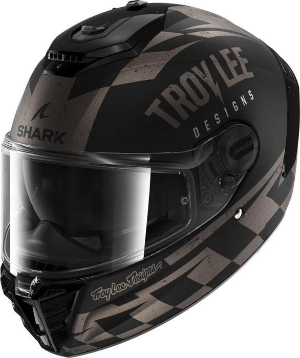 Shark Spartan RS Raceshop Troy Lee matt schwarz/grau