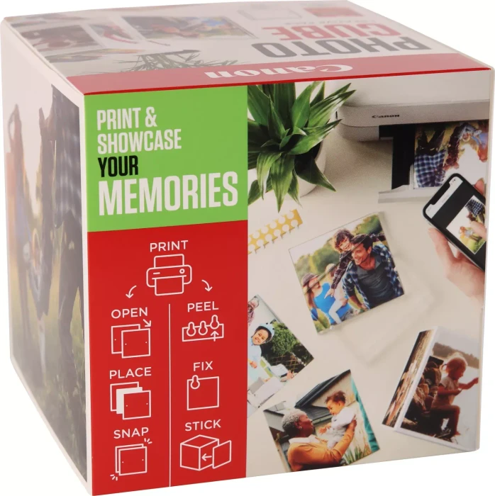 Canon Plus Glossy II PP-201 Photo Cube green Fotopapier hochglänzend weiß, 13x13cm, 265g/m², 40 Blatt