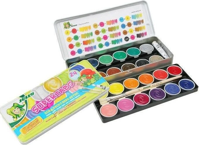 Jolly Supertabs Deckfarbkasten, 24 Farben