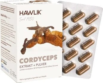 Hawlik Cordyceps CS-4 Extrakt + Pulver Kapseln, 120 Stück