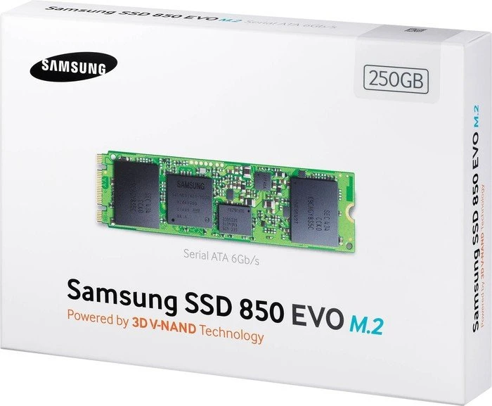 Samsung SSD 850 EVO 250GB, M.2 2280 / B-M-Key / SATA 6Gb/s
