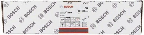 Bosch Professional Y580 Best for Inox Schleifband K60, 30x533mm, 10 Stück