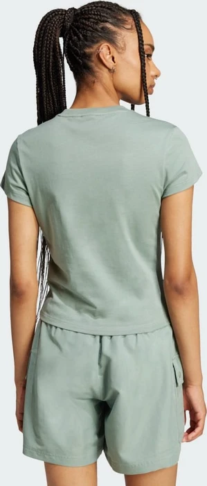 adidas Essentials Slim T-Shirt kurzarm silver green (Damen)
