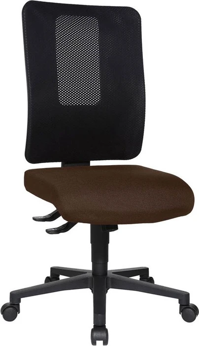 Topstar Open X (N) Bürostuhl, Fußkreuz Kunststoff schwarz, Bezug Stoff braun