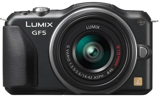 Panasonic Lumix DMC-GF5 schwarz mit Objektiv Lumix G Vario 14-42mm 3.5-5.6 ASPH OIS