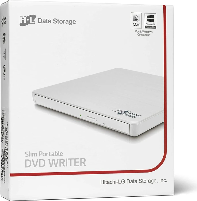Hitachi-LG Data Storage GP60NS60, SlimLine weiß, USB 2.0