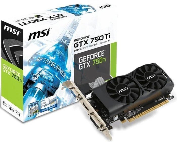 MSI GeForce GTX 750 Ti, N750Ti-2GD5TLP, 2GB GDDR5, VGA, DVI, HDMI