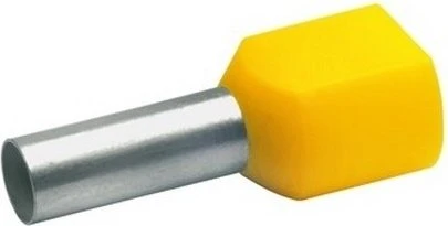Klauke Isolierte Zwillingsaderendhülsen 2x 6mm² gelb, 100 Stück