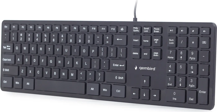 Gembird Chocolate Keyboard, schwarz, USB, US