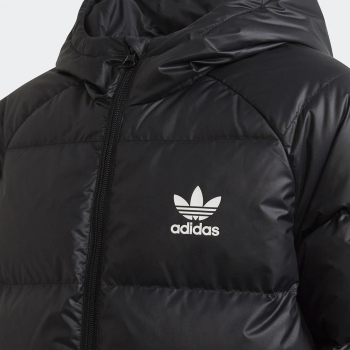adidas Adicolor Elongated Puffer Jacke schwarz/weiß (Junior)