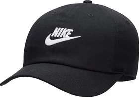Nike Club unstrukturierte Futura Wash Kappe schwarz/weiß (Junior)