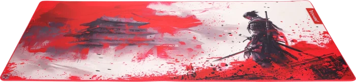 Marvo Monka Zowa XL Gaming Mousepad, 900x400mm, Samurai-Motiv rot/schwarz
