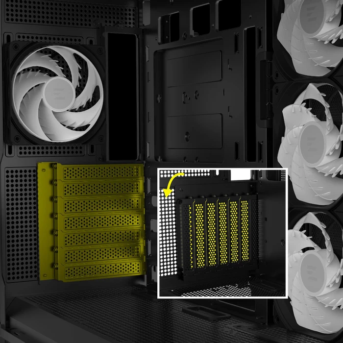 Zalman P40 DS Black, schwarz, Glasfenster