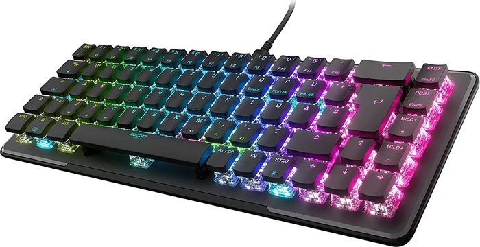 Roccat Vulcan II Mini, LEDs RGB, schwarz, TITAN II OPTICAL RED, USB, DE