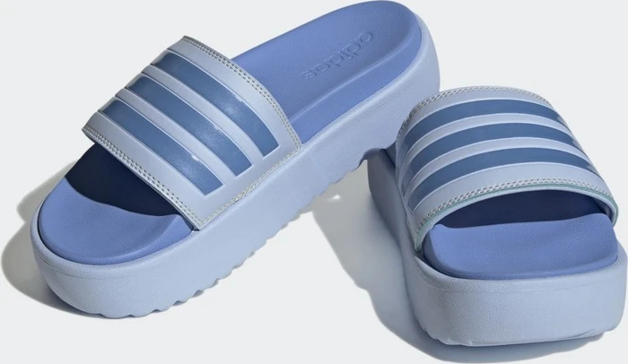 adidas Platform Adilette blue dawn/blue fusion metallic (Damen)