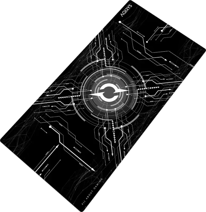 Aqirys Gruis XL Mouse Pad, 900x400mm, Motiv schwarz/weiß