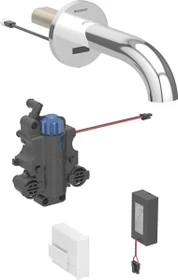 Geberit Piave Waschtischarmatur mit Batteriebetrieb und Thermostatmischer 17cm für UP-Funktionsbox glanz-verchromt