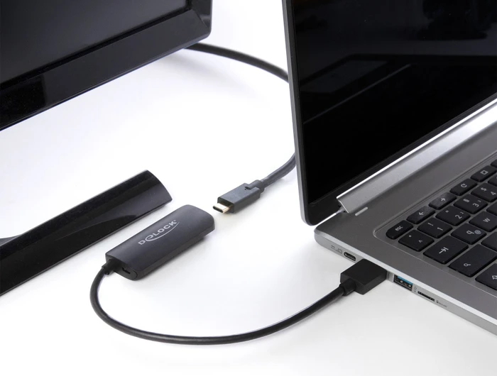 DeLOCK HDMI [Stecker] auf USB-C [Buchse] Adapterkabel, 4K/60Hz, schwarz
